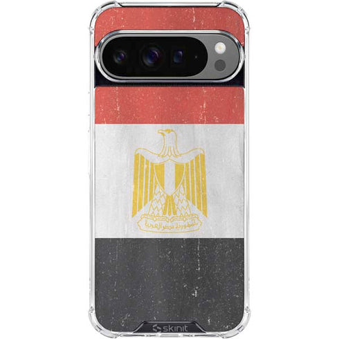 Egyptian Flag Distressed Google Pixel 10 Pro Clear Case
